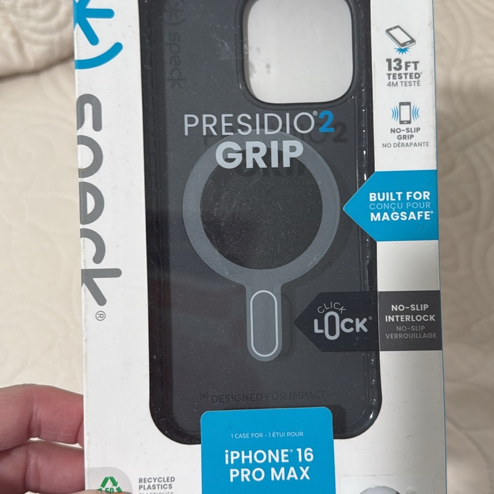 Speck Presidio2 Grip Case for iPhone 16 Pro Max - Gray